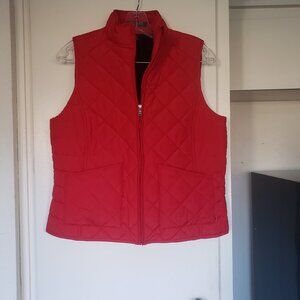 Lauren Ralph Lauren Petite Red Vest Size PL